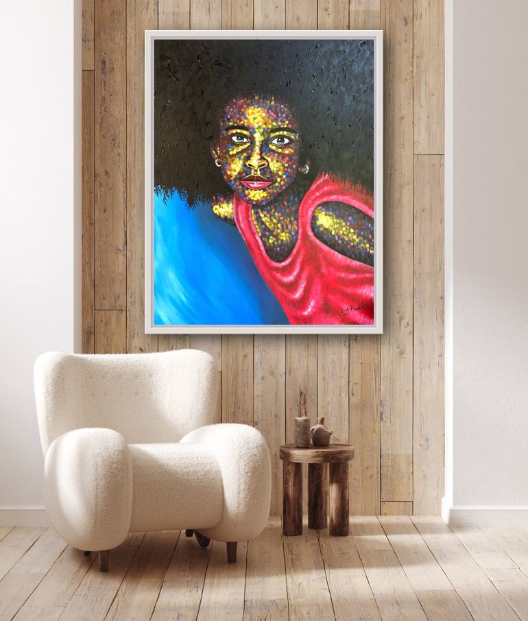Original Abstract Expressionism Children Painting by Rudolf Boateng