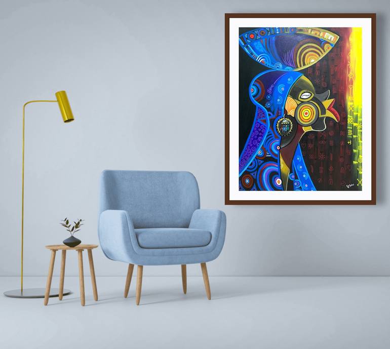 Original Art Deco Abstract Painting by Rudolf Boateng
