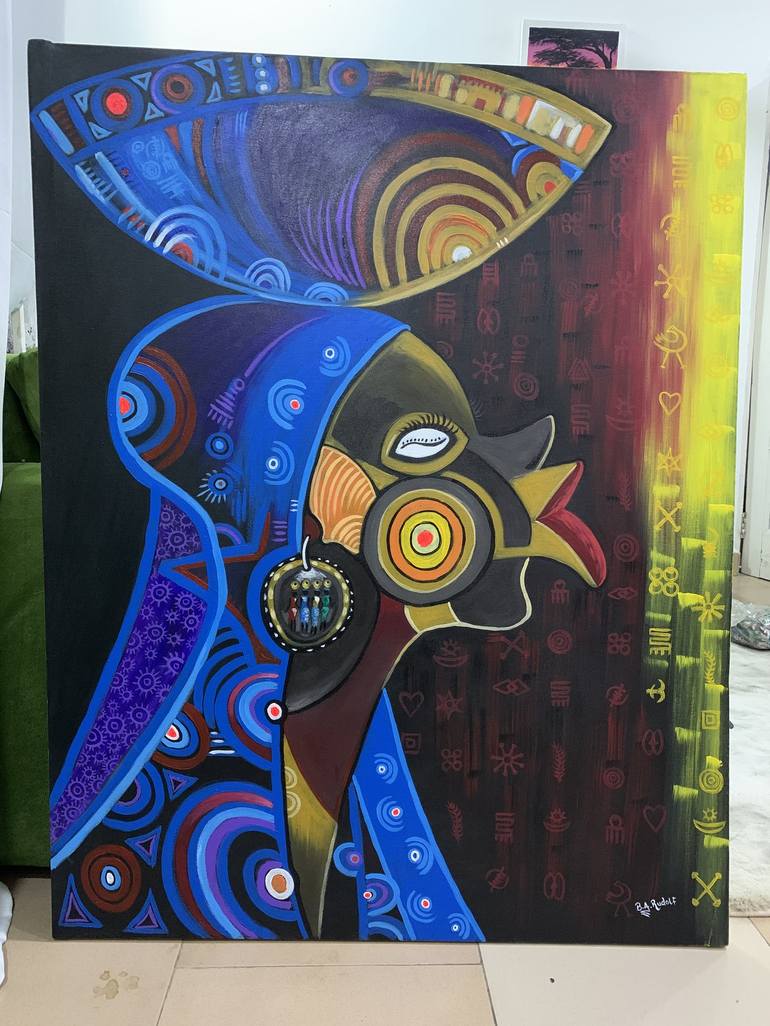 Original Art Deco Abstract Painting by Rudolf Boateng