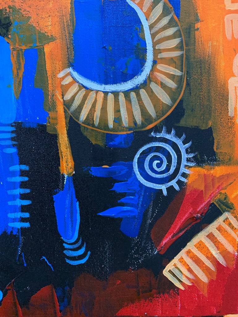 Original Art Deco Abstract Painting by Rudolf Boateng