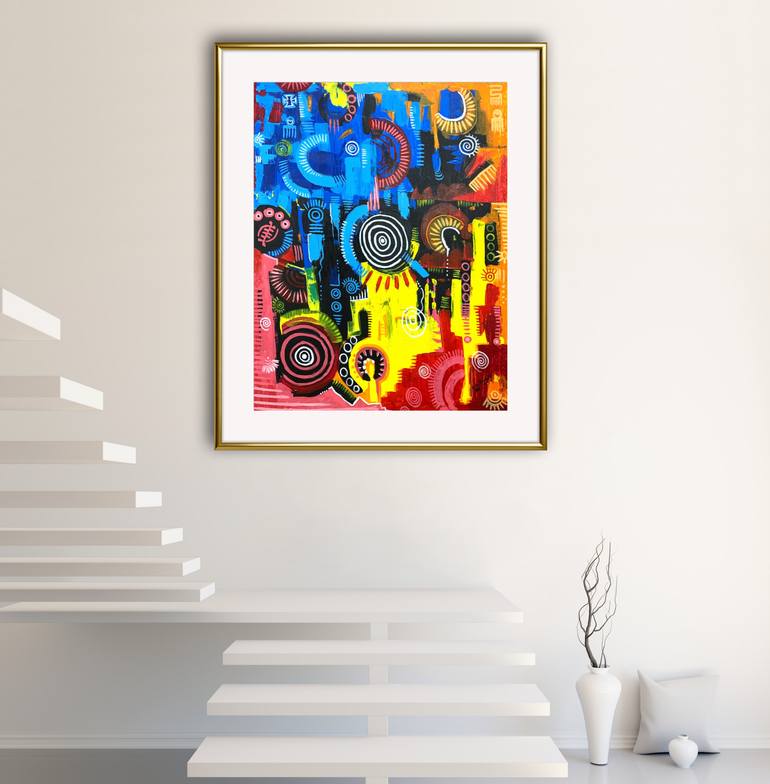 Original Art Deco Abstract Painting by Rudolf Boateng