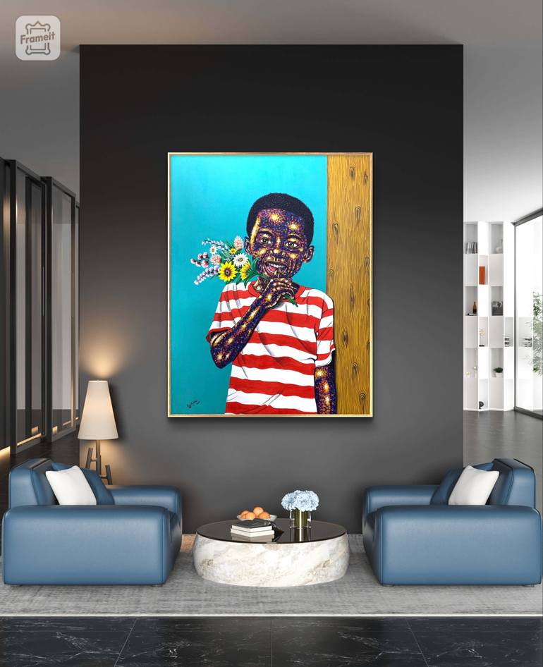 Original Abstract Expressionism Abstract Painting by Rudolf Boateng