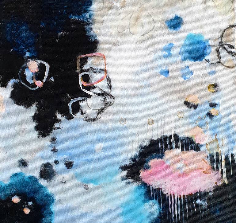 Original Abstract Painting by Neon Mary | Abstract Art on Canvas | Black Pink Abstract Painting, Many ways to the parallel reality