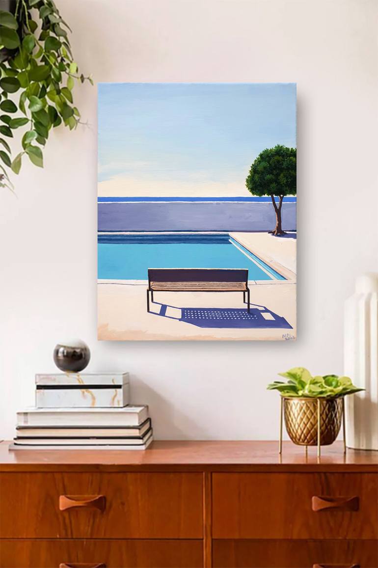 Original Abstract Seascape Painting by Neon Mary