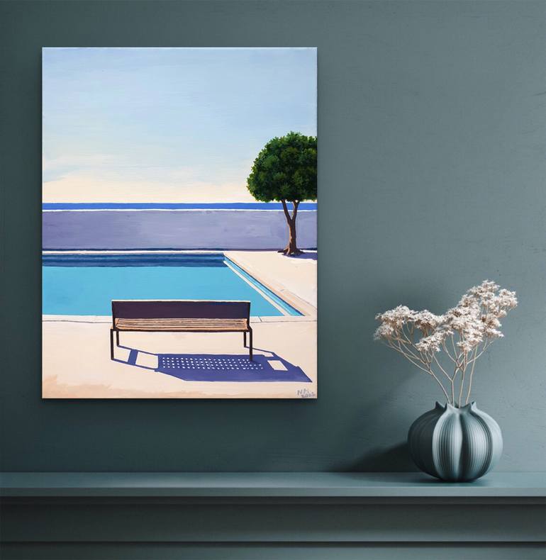 Original Abstract Seascape Painting by Neon Mary