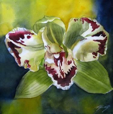 green cymbidium orchid thumb