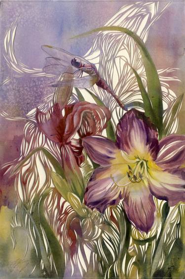 Print of Fine Art Floral Paintings by Alfred Ng