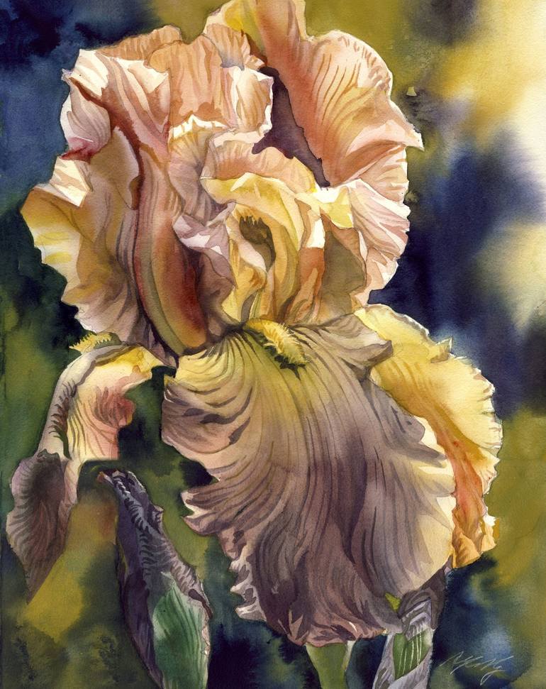 coral iris Painting by Alfred Ng | Saatchi Art