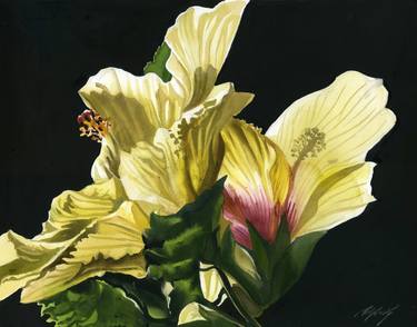 Original Realism Floral Paintings by Alfred Ng