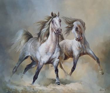 Original Realism Horse Paintings by Artiom Papean