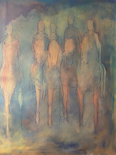 Original Abstract Horse Painting by Gloria Dean