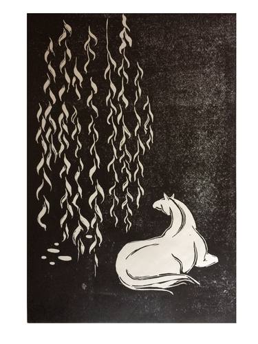 Whispers - Limited Edition hand printed Lino cut. thumb