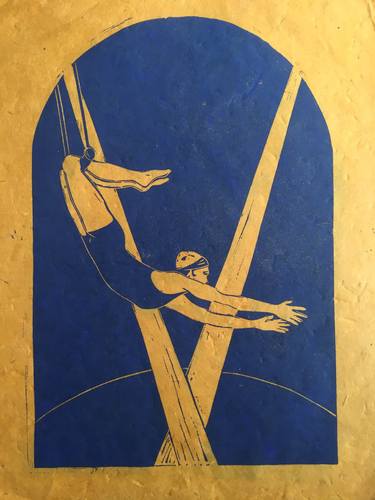 Original Art Deco Performing Arts Printmaking by Gloria Dean