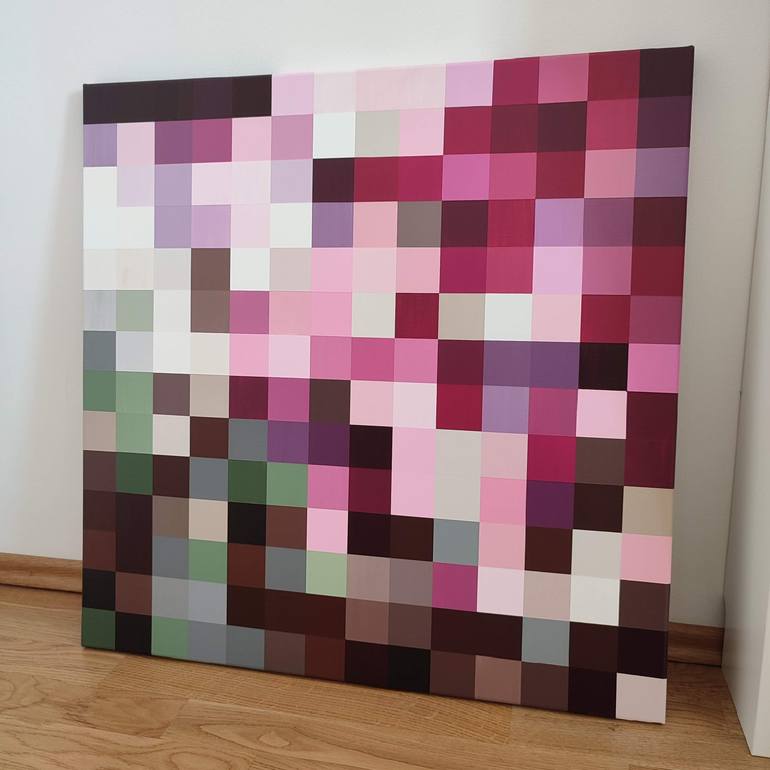 Original Abstract Geometric Painting by Fabienne Lämmel