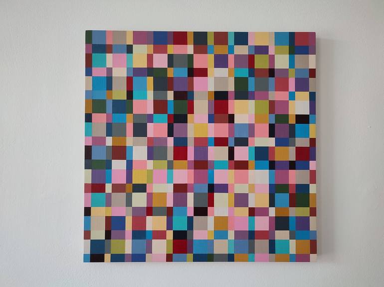 Original Abstract Geometric Painting by Fabienne Lämmel