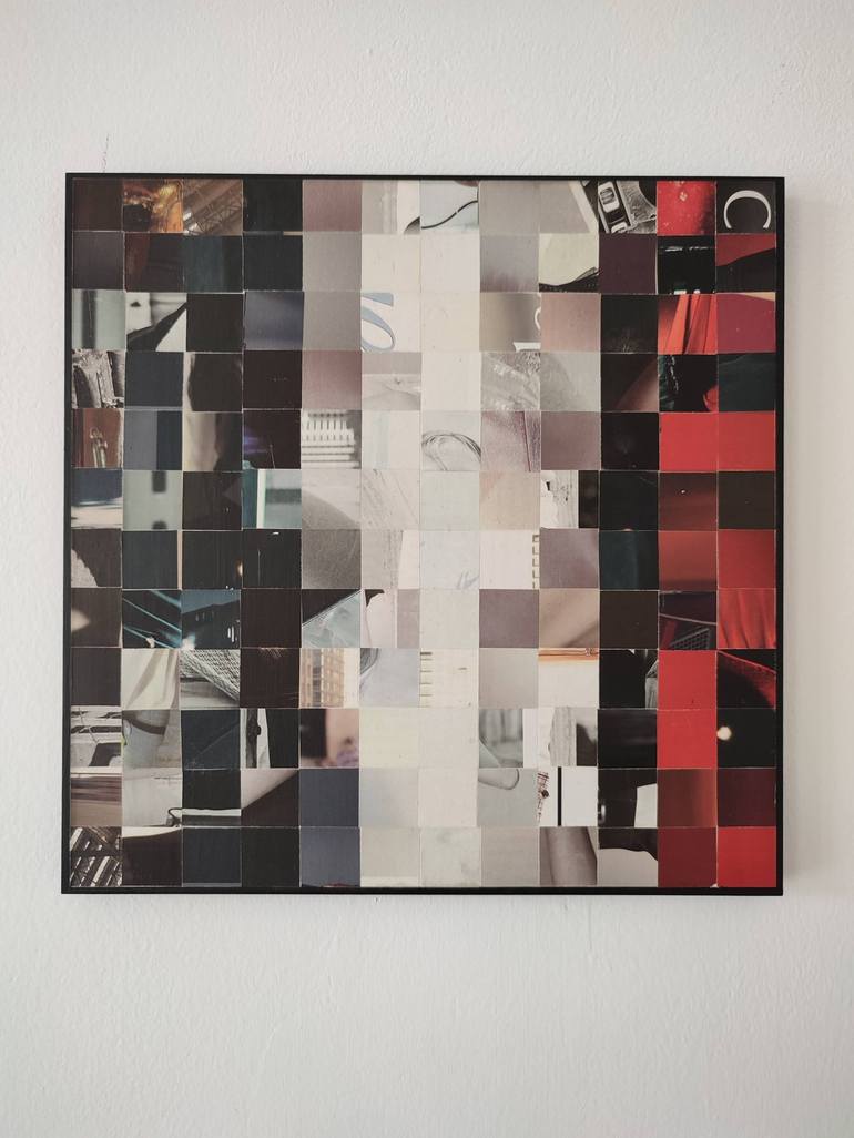 Original Geometric Abstract Collage by Fabienne Lämmel