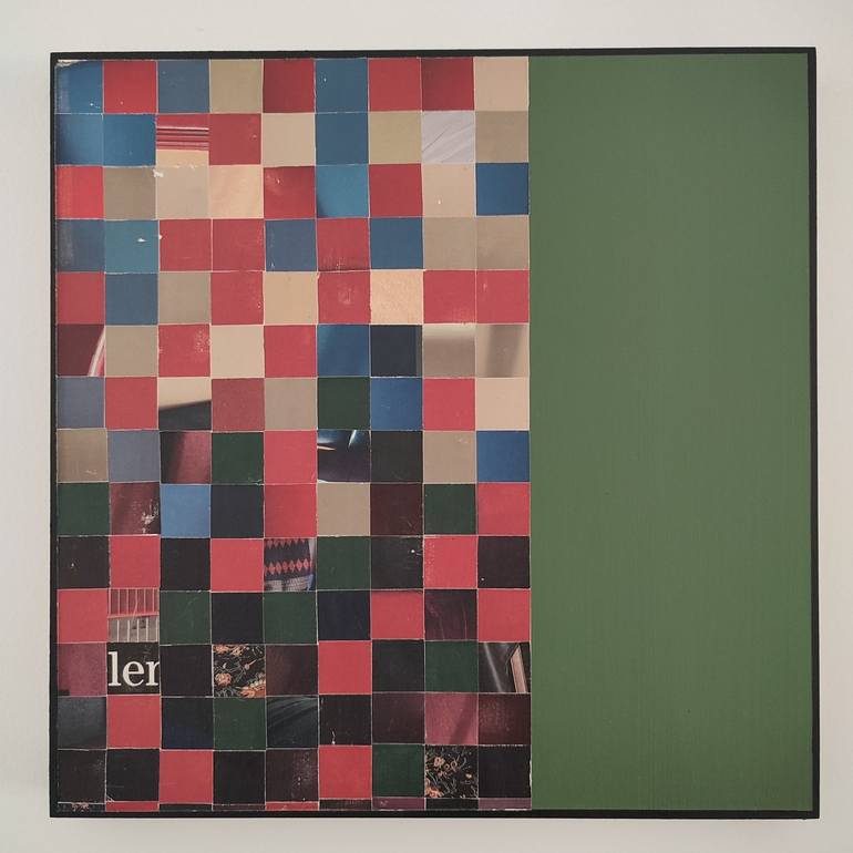 Original Geometric Abstract Collage by Fabienne Lämmel