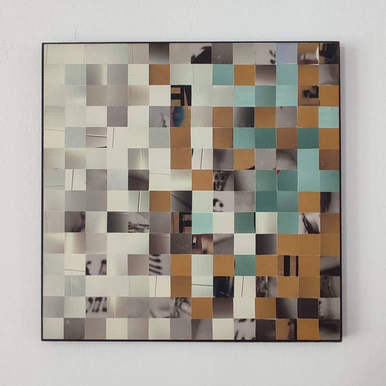 Original Abstract Geometric Collage by Fabienne Lämmel