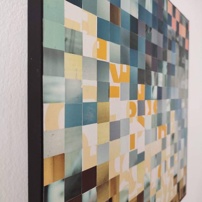 Original Abstract Geometric Collage by Fabienne Lämmel