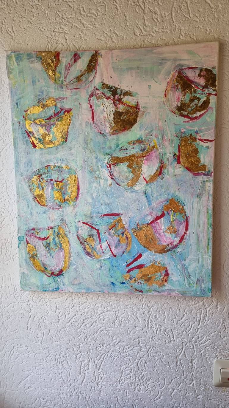 Original Abstract Expressionism Floral Painting by Simone Sonnentag