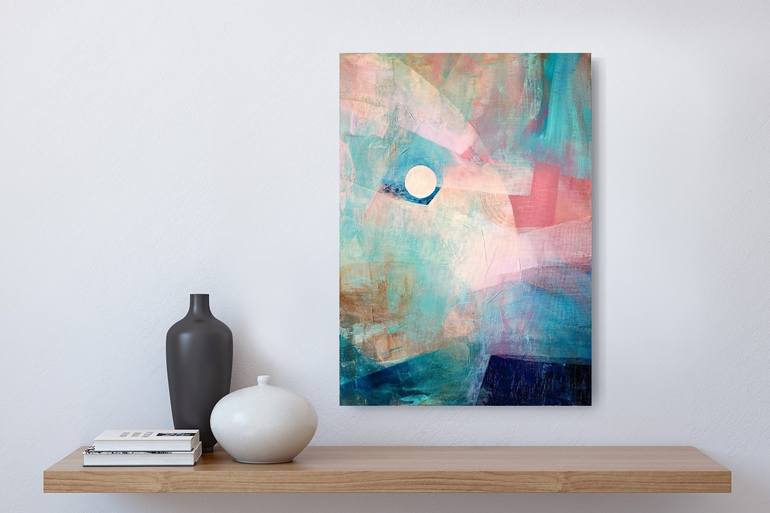 Original Abstract Geometric Painting by Katarzyna Mruczek