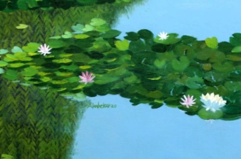 Original Figurative Landscape Painting by Shirish Ambekar
