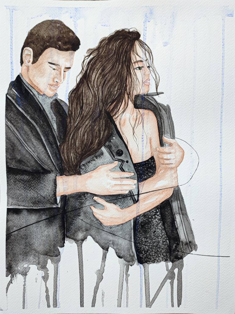 Original Illustration People Drawing by Alina Makarova