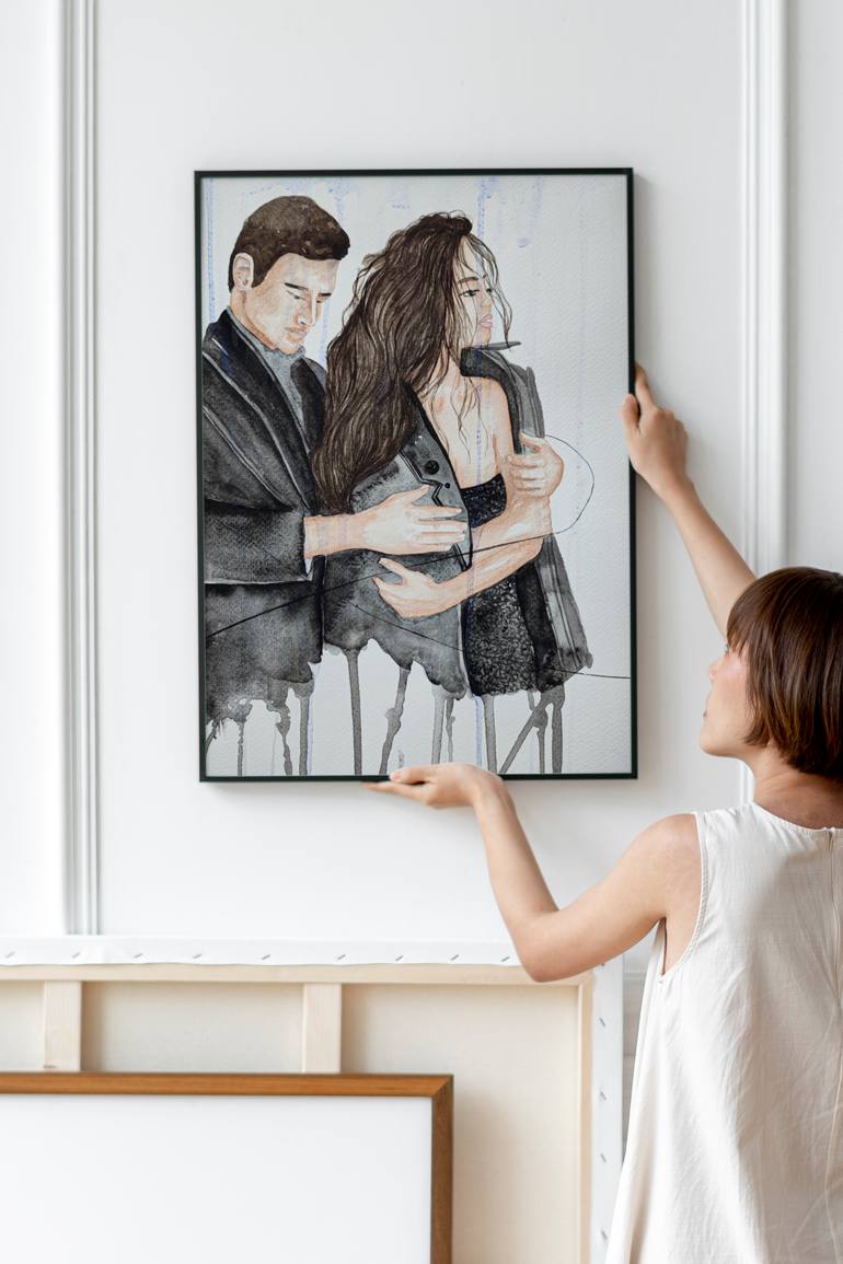 Original Illustration People Drawing by Alina Makarova