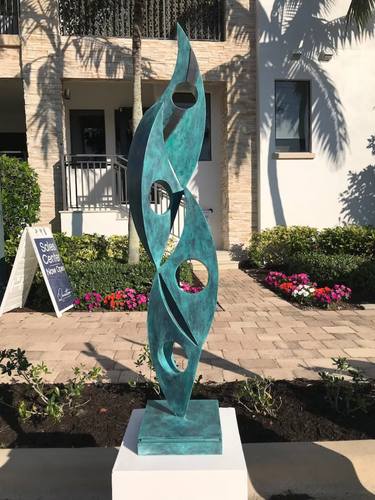 Original Art Deco Abstract Sculpture by Eugene Perry
