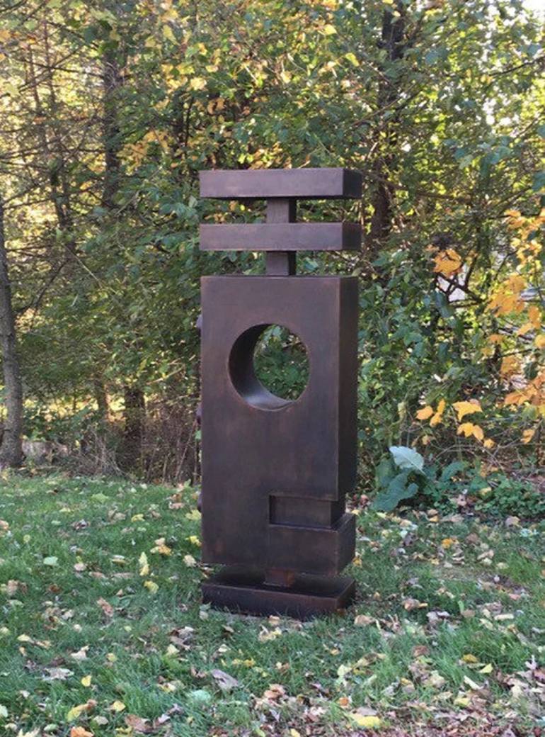 Original corten steel Abstract Sculpture by Eugene Perry