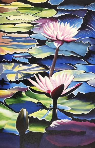 Original Floral Paintings by d shiva prasad reddy