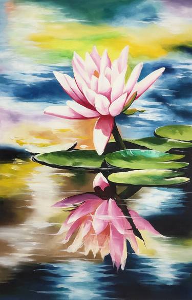 Print of Floral Paintings by d shiva prasad reddy