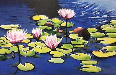 Original Floral Paintings by d shiva prasad reddy