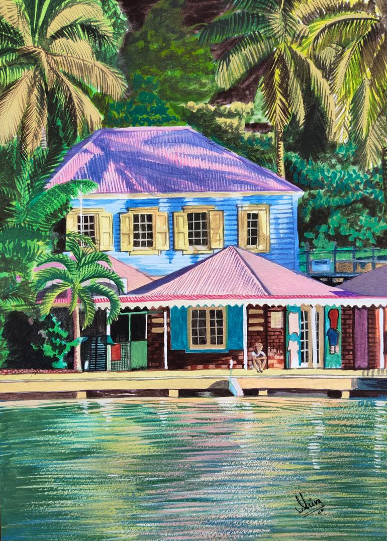 Original Art Deco Home Painting by D Shiva Prasad Reddy
