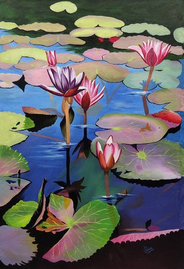 Original Photorealism Floral Paintings by d shiva prasad reddy