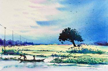 Original Fine Art Landscape Paintings by d shiva prasad reddy