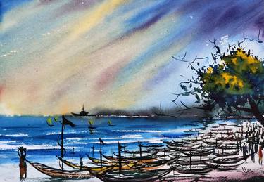 Original Seascape Paintings by d shiva prasad reddy