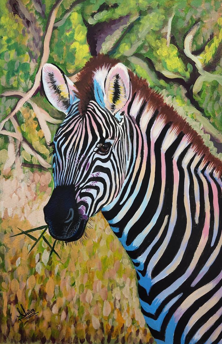 zebra Painting by d shiva prasad reddy | Saatchi Art