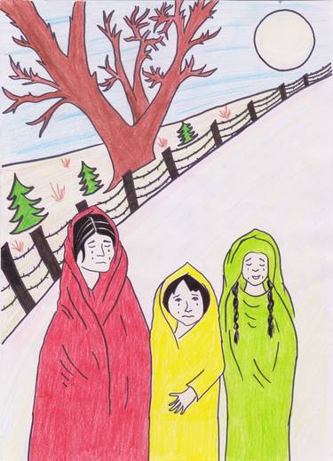 Print of Family Drawings by Javeria Imtiaz