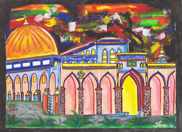 Masjid-e-Aqsa Painting Painting by Javeria Imtiaz | Saatchi Art