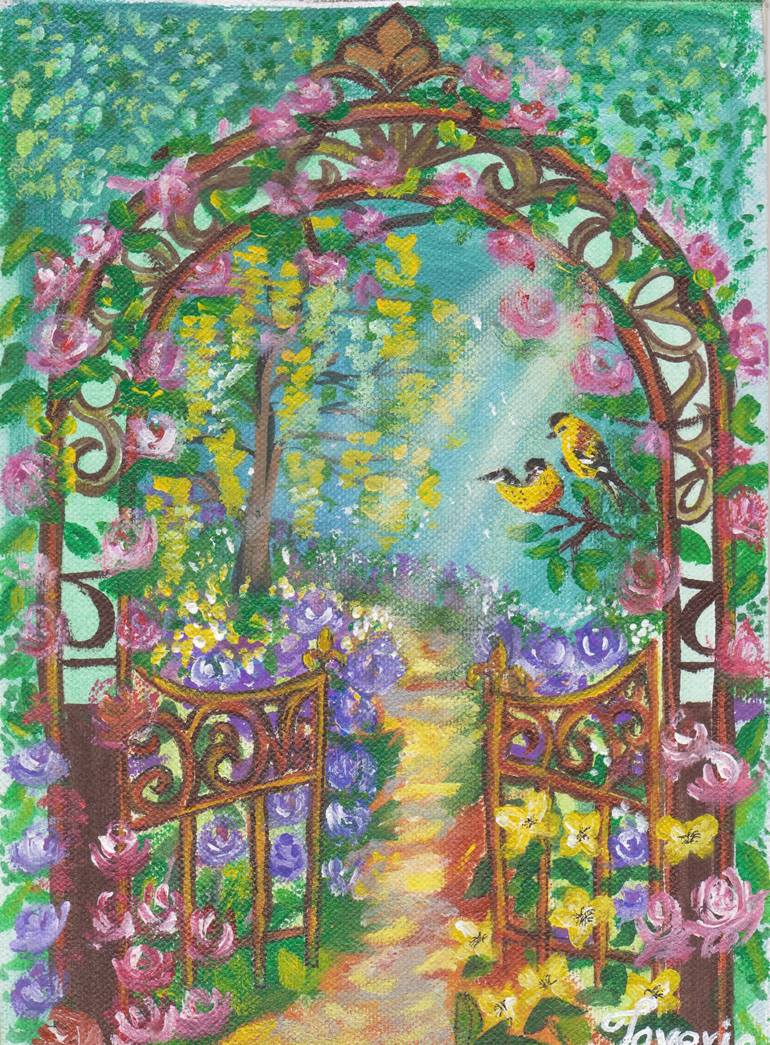 Print of Fine Art Garden Painting by Javeria Imtiaz