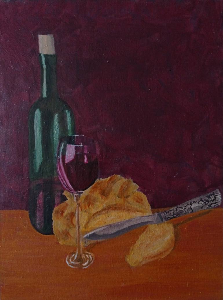 Still life with a hunting knife
