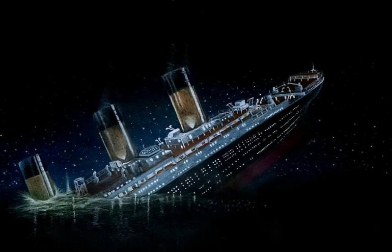 titanic ship outline