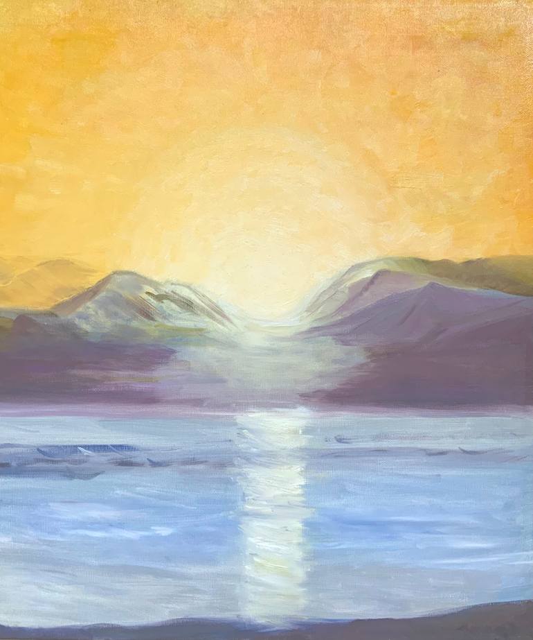 Original Abstract Expressionism Seascape Painting by Natalya Kochmarev