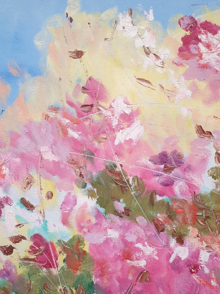 Original Impressionism Floral Painting by Natalya Kochmarev