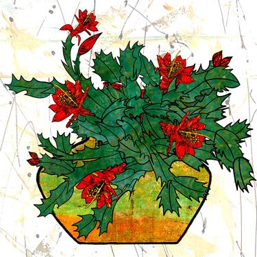 Print of Floral Mixed Media by Anita Pfeiffer