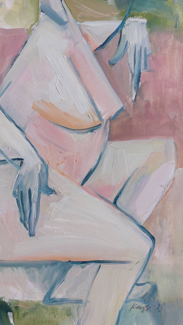 Original Abstract Expressionism People Painting by Ekaterina Usova