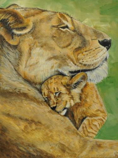 Original Animal Painting by Ashley Cotten