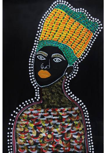 MWANGI African Painting | Yigha Art | 375 x 555 mm thumb