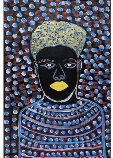 Itoro African Painting | Yigha Artwork | 375 x 555 mm thumb